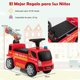 thumbnail image 3 of Costway Coche Deslizante para Niños de 18-36 Meses Coche de Bomberos con Burbujas Faros y Sonidos de Sirena y Música 86 x 28 x 48,5 cm Rojo, 3 of 10