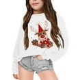 thumbnail image 1 of TBWNWG Pyjamas de Noël pour Filles, Chandail à Capuche Col Rond Manches Longues Imprimé de Noël Confortable et Chaud pour Temps Froid, Tailles 6-7 Ans, 1 of 4