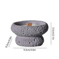 thumbnail image 3 of Purple Cement Meteorite Candle Cup Purple Flameless Crystal Container Candle Holder #Ke478, 3 of 6