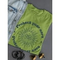 thumbnail image 3 of Protect Your Aura T-Shirt Women -Smartprints Designs, Female Small, 3 of 4