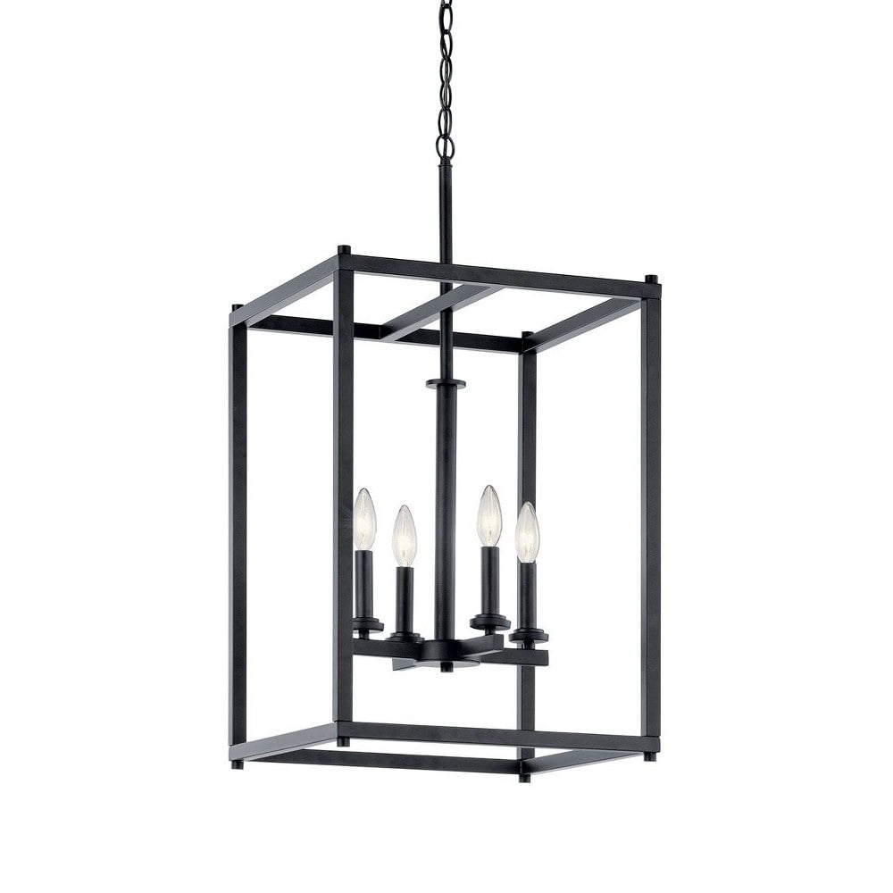 Mid Century Modern Industrial Four Light Chandelier-Olde Bronze Finish Bailey Street Home 147-Bel-2279348