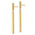 thumbnail image 2 of 14k Yellow Gold Squared Post Drop Dangle Earrings, 2 of 7