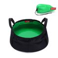 thumbnail image 2 of Cubo de agua al aire libre 8.5L Senderismo Portátil Portátil Passilable Bolsa de lavabo Pesca Contenedor de mochilero reutilizable con asa verde Methold OD003560-03, 2 of 7