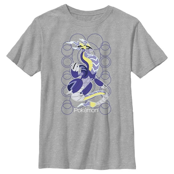 Boy's Pokemon Miraidon Portrait Graphic Tee Athletic Heather Medium