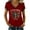 Deep Red, variant on 250 Years America Shirt for Women, 1776-2026 Freedom Graphic Tee, V Neck Short Sleeve Relaxed Fit Top for Independence Day July 4th