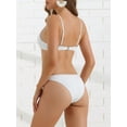 thumbnail image 3 of DARING DIVA Women's Push Up Underwire Ruched Swimsuit 2 Pieces XL White, 3 of 6