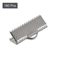 thumbnail image 3 of Unique Bargains 180Pack Ribbon Crimp Clamp Ends 22mm Cord End Clasp for DIY Craft Silver White, 3 of 7