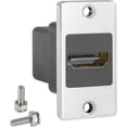 thumbnail image 1 of 4K HDMI 2.0 Rectangular Panel Adapter Female to Female Mounting Connector, HD Display Dock for Device Panel, Desktop, Wall, PC Monitor Projector HDTV, 1 of 5