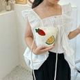 thumbnail image 5 of Xfvqtps Woven Straw Bag Cute Cartoon Decor Beach Travel Shoulder Crossbody Bag B, 5 of 7