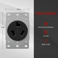 thumbnail image 2 of ENERLITES 30A Dryer Receptacle, Outlet for Electric Dryers, NEMA 10-30R, Residential Commercial Industrial Grade, Outdoor/Indoor, 3-Pole, 3 Wire, No Ground Contact, UL Listed, 67300-BK, Black, 2 of 5