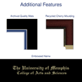 thumbnail image 4 of Framerly - Memphis Arts and Sciences Diploma Frame with Black and Royal Blue Mat, 4 of 10