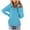 Sky Blue, variant on IROINNID Fall Shirts for Women Long Sleeve Fall Winter Solid Color V-Neck Tops Pullover Basic Comfy Sweatshirts for Women with Pocket,Black