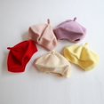 thumbnail image 3 of Gorro de lana de punto para niña, estilo occidental, color liso, estilo dulce Bailey, a la moda, para niños, 3 of 6
