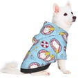 thumbnail image 2 of Goofa Gnome Pool Party Pattern Small Dog Sweater Hoodies Pet Grey Hooded Soft Fleece Sweatshirts with Pocket Fall Winter Puppy Cat Sweaters Warm Clothes-X-Small, 2 of 8