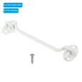 thumbnail image 3 of Uxcell 6 Inch Hook Eye Latch, 2 Pack Carbon Steel Privacy Hook and Eye Latch Gate Latch Lock, White, 3 of 5
