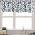 thumbnail image 3 of Ambesonne Plumeria Valance & Curtain, Soft Style Flowers Branch, 55"x30", Pale Teal Slate Blue, 3 of 7