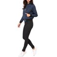 thumbnail image 7 of MODA NOVA Juniors Stand Collar Zip Up Raglan Sleeves Bomber Quilted Jacket, 7 of 7