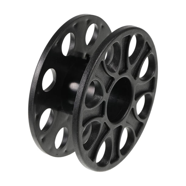 Eigraketly Carrete de carrete, accesorios para dedos, carretes compactos, ligeros, impermeables, herramienta de larga duración, submarinismo, Deportes acuáticos Negro