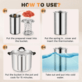 thumbnail image 2 of Pressure Ham Maker, Stainless Steel Meat Press for Making Homemade DeliMeat with Thermometer, 2 of 7