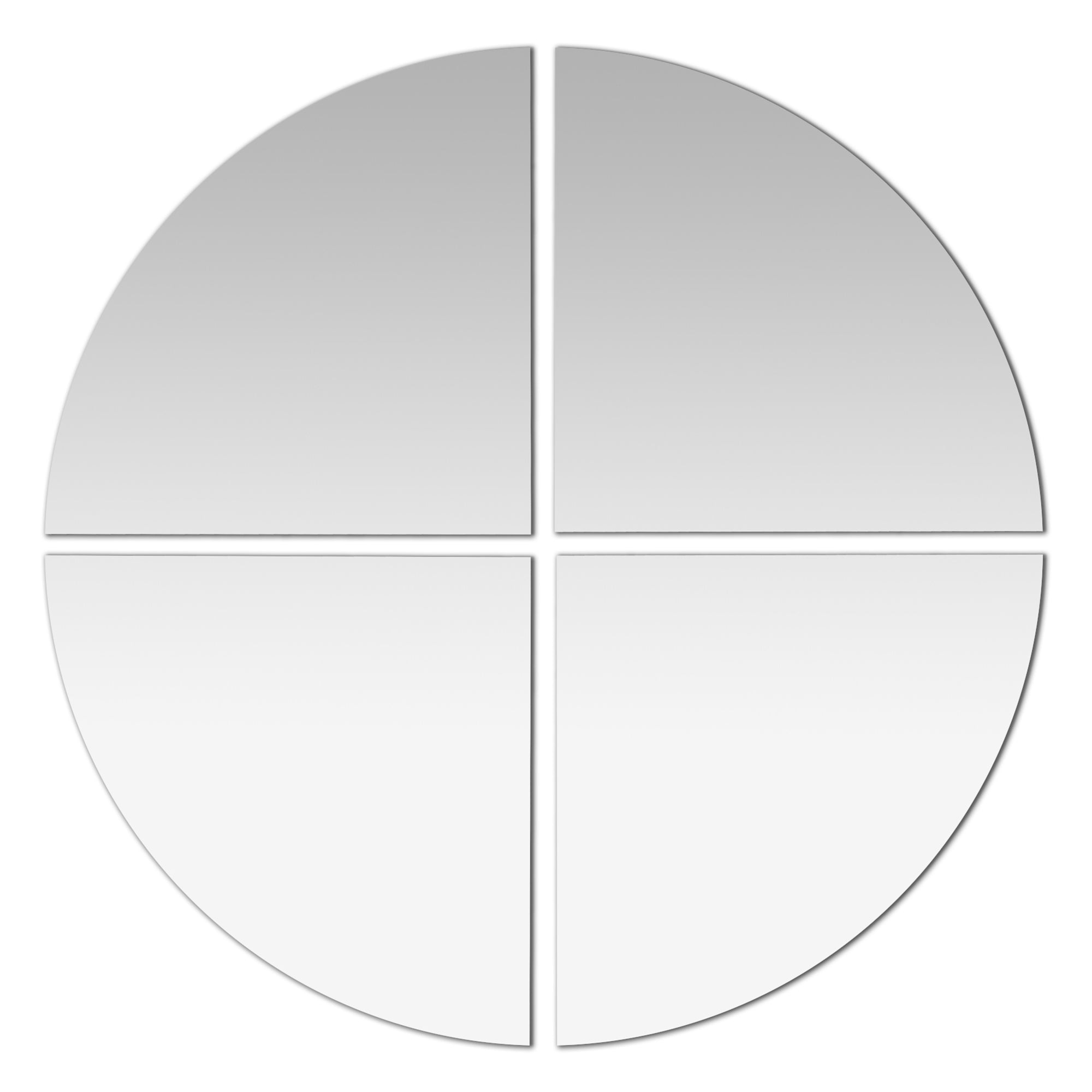 Americanflat Adhesive Mirror Tiles Four Quarters Circular Design