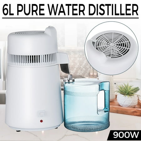 

VOOPET 900W 1.58 Gal/ 6L Water Distiller Purifier Machine with Stainless Steel Interior for Home Countertop Use