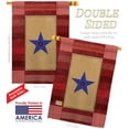 thumbnail image 2 of Breeze Decor 08070 Military One Star Service 2-Sided Vertical Impression House Flag - 28 x 40 in., 2 of 3
