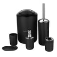 thumbnail image 1 of ducha dispensador de baño 6 piezas de cepillo de taza dispensador de jabón jabonera accesorios de - Negro Negro Magideal ducha dispensador de baño, 1 of 7