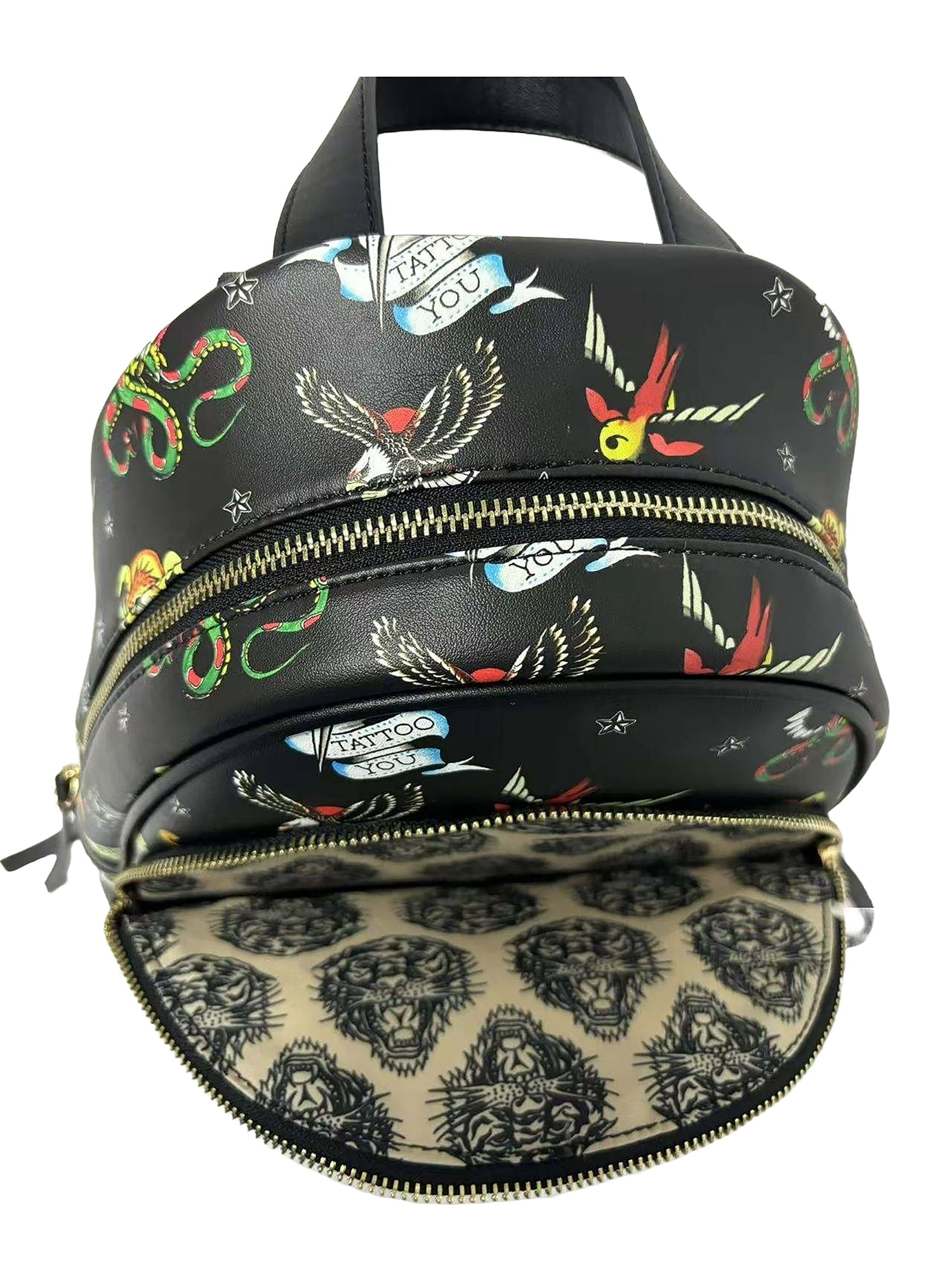 Ed Hardy Women's Cara Tattoo Print Backpack, Multicolor