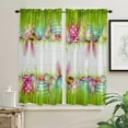 thumbnail image 4 of Easter Eggs Rabbit Ears Grass Curtains Home Decor Living Room Kitchen Balcony Room Window Curtain Bedroom Patio Decoration, 4 of 7