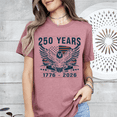thumbnail image 3 of 250 Years Bald Eagle Wings Spread Vintage Flag Patriotic Tee 1776 2026, 3 of 6