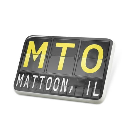 Porcelein Pin MTO Airport Code for Mattoon, IL Lapel Badge – NEONBLOND