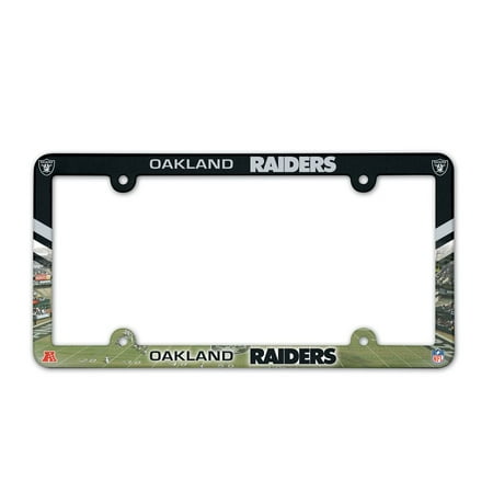 - Oakland Raiders Official NFL 12 inch x 6 inch Plastic License Plate Frame by Wincraft