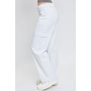 Womens Cargo Jeans with Bungee Hem