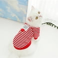thumbnail image 4 of Cozy Pet Clothes Winter Warm Striped Sweater With Leash Hook for Small Medium Cats and Dogs, 4 of 5