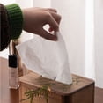 thumbnail image 5 of Tissue Box Cover Rectangle, Walnut Wood Tissue Box Holder with Magnetic Flip Cover, 5 of 7