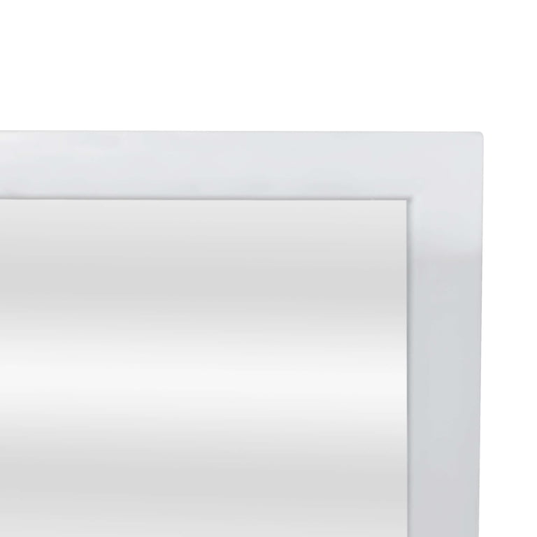 16x16 White Square Wall Mirror with Beveled Glass photo 4