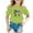 X2Light Green, variant on lnmuld Girls Cute Tops Summer Casual Tee with Adorable Graphic Print Round Neck Short Sleeve Shirt Size:9-10 Years