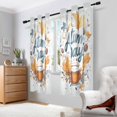 thumbnail image 2 of Yayeee Window Curtains Light Filtering 63"x52" Grommet Panel Pair Home Living Room Decor, Autumn Day with Cocoa Pattern, 2 of 7