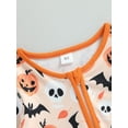 thumbnail image 5 of Wassery Baby Boys Girls Halloween Jumpsuit Newborn Girl Footed Romper Long Sleeve Pumpkin Print Zipped Bodysuits 3M 6M 12M 18M Infant Fall Clothes, 5 of 8