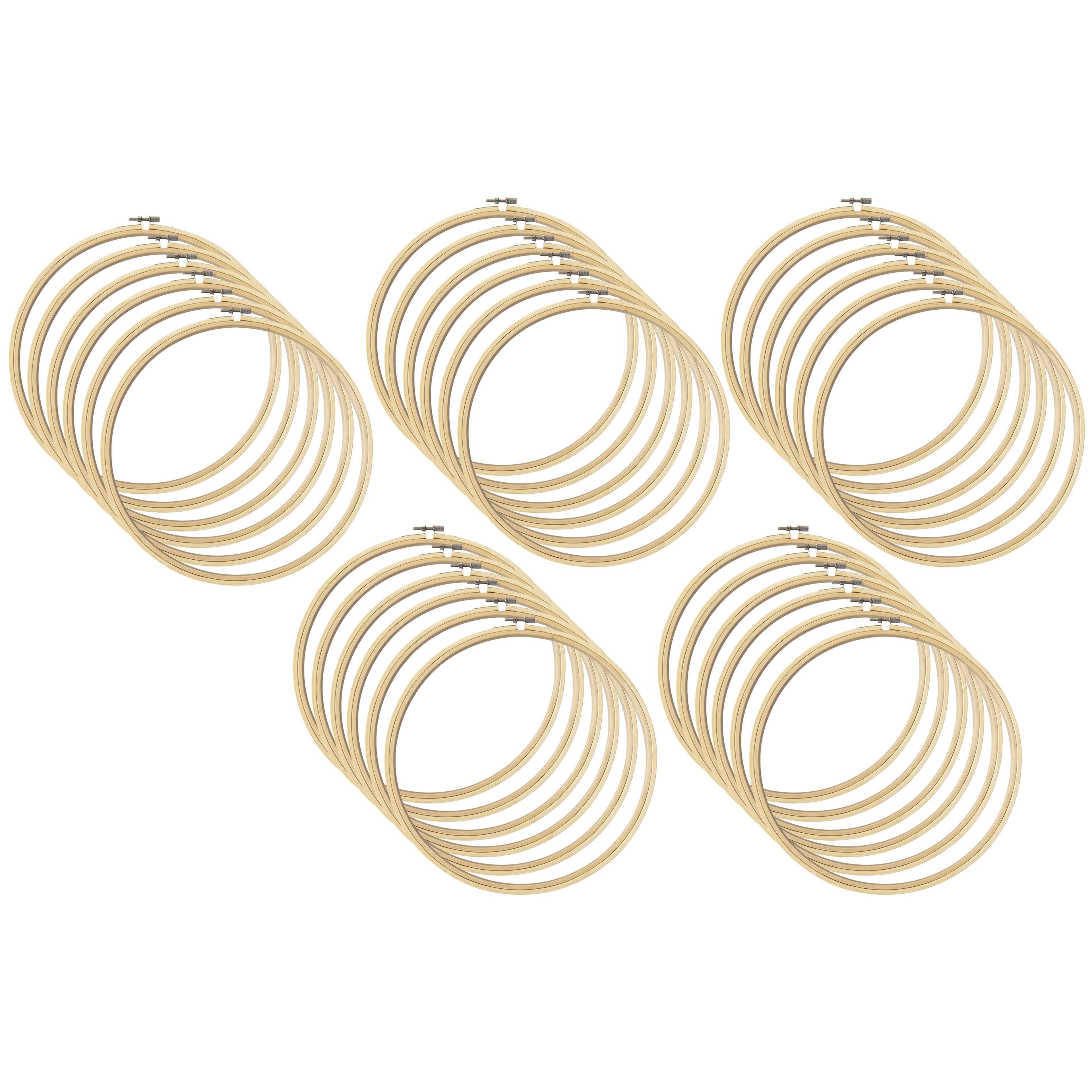 Loops & Threads 10" Wooden Embroidery Hoop, 30 Pack