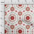 thumbnail image 1 of oneOone Viscose Jersey Red Fabric Dot|Heart & Hexagon Shape Geometric Dress Material Fabric Print Fabric By The Yard 60 Inch Wide, 1 of 5