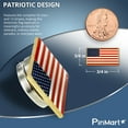 thumbnail image 4 of PinMart Magnetic American Flag Patriotic Suit Jacket Lapel Pin For Adults and Teens - Nickel Plated Enamel, Single or Bulk Pack, 4 of 8