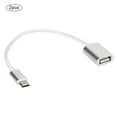 thumbnail image 2 of 2Pcs TypeC Patch Cord USB Boîte USB Lecteur de Carte de Disque Flash Transfert OTG Adaptateur Cablesilver, 2 of 12