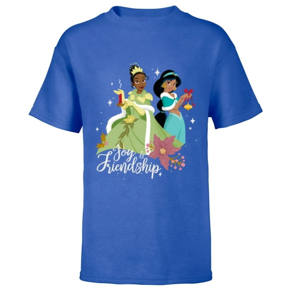 Disney Princesses Tiana & Jasmine - Short Sleeve T-Shirt for Kids - Customized-Royal