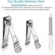 thumbnail image 4 of Nail Clippers, 2 Pieces Stainless Steel Nail Clippers with Nail File, Professional Nail Clipper Kit with Storage Case, Nail Clippers for Men and Women, 4 of 4