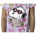 thumbnail image 3 of Peanuts Girls' Snoopy So Fab Tie Dye Pajamas Shirt And Shorts Pajama Set, 3 of 7