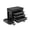 Black + Steel#699, variant on Rolling Creeper Garage Shop Seat with Three Built-in Drawers, Steel Tool Chest Stool for Mechanics, Black