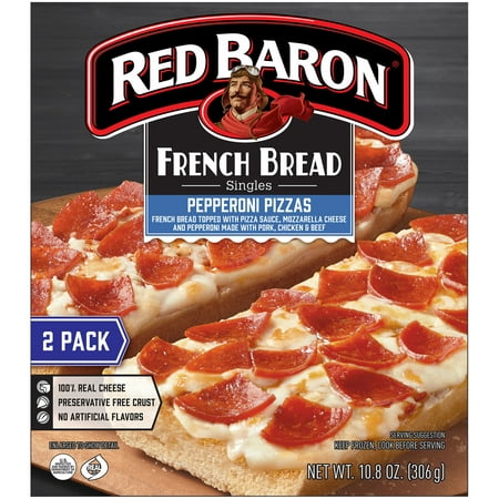 Red Baron French Bread Pepperoni Frozen Pizza - 10.8oz/2pk