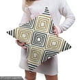 thumbnail image 4 of Ambesonne Modern Fabric by the Yard Upholstery, Square Shaped Lines, 3 Yards, Black White Yellow, 4 of 4