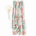 thumbnail image 2 of Bibifish Womens Pajama Pants Soft Comfortable Loose Fit Printed Elastic Waist Home Vacation Wear Lightweight Breathable Stretchy Sleeping Pants, 2 of 3